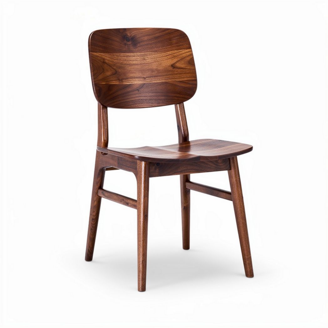 Walnut wooden dining chair with ergonomic design 45 x 50 x 80cm